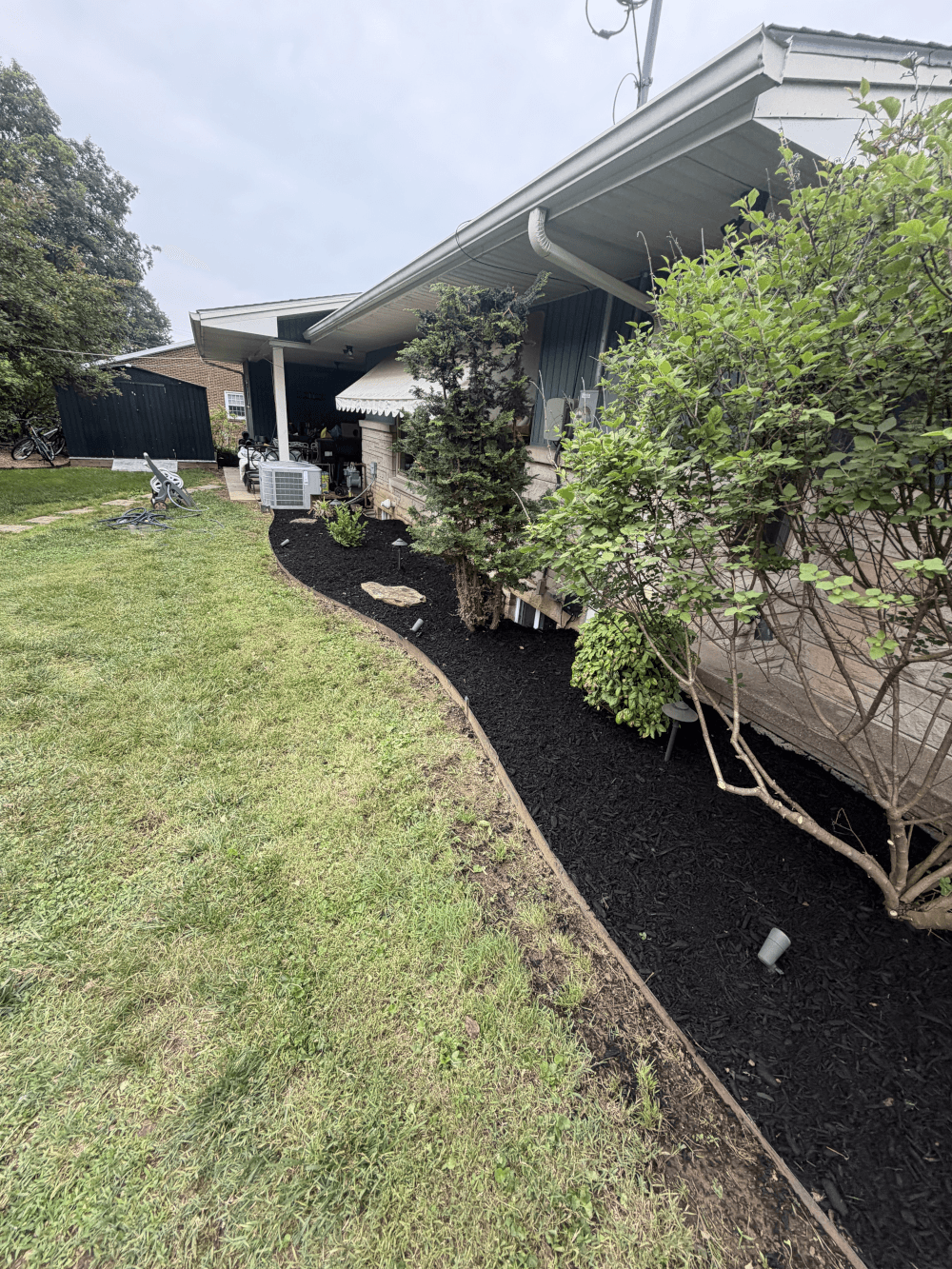 Mulch Refresh lawn care and landscaping project example